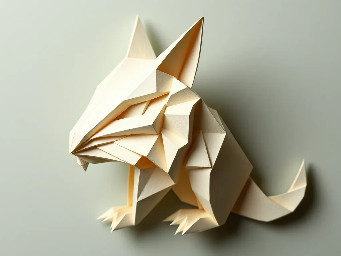 write HACKTORS STUDIO style: origami 2d