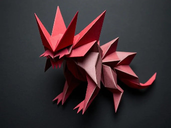 Make the origami tutorial of mahoraga from jujjtsu kaisen